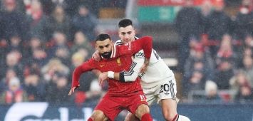 محمد صلاح خلال مواجهة ليفربول أمام مانشستر يونايتد في الدوري الإنجليزي (winwin)