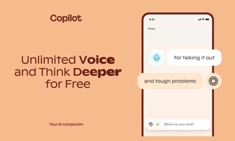 مايكروسوفت كوبايلوت يتيح ميزتي الوضع الصوتي والتفكير العميق مجانًا دون قيود