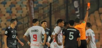 طرد محمد شحاتة لاعب الزمالك أمام زد