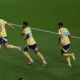 كريستيانو رونالدو يحتفل بهدفه لفريقه النصر في مرمى الخلود بدوري روشن