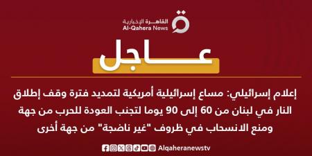 إعلام
      عبري:
      مساع
      إسرائيلية
      أمريكية
      لتمديد
      فترة
      وقف
      إطلاق
      النار
      فى
      لبنان
      من
      60
      إلى
      90
      يومًا - غاية التعليمية