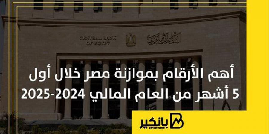 أهم
      الأرقام
      بموازنة
      مصر
      خلال
      أول
      5
      أشهر
      من
      العام
      المالي
      2024-2025 - غاية التعليمية