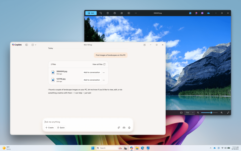 Microsoft تبدأ اختبار ميزة البحث الذكي عن الملفات بواسطة الذكاء الاصطناعي في Windows 11 مع Copilot لعام 2025