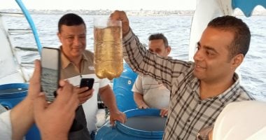 إطلاق الدفعة الثالثة من يرقات الجمبري في بحيرة قارون بواسطة جهاز حماية البحيرات عام 2025