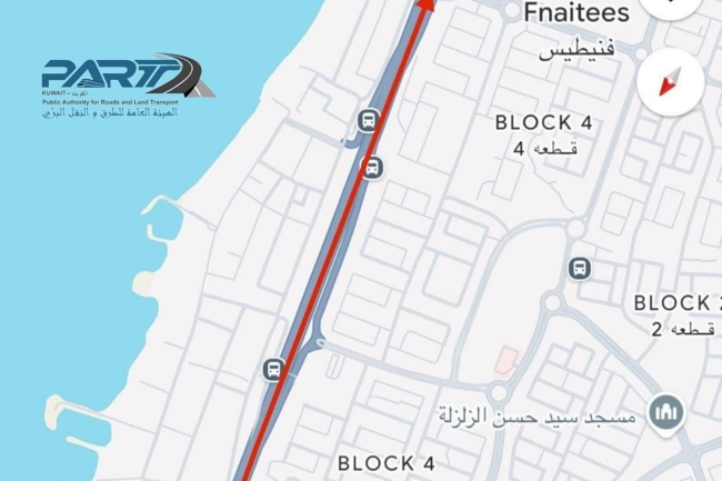 إغلاق مسار الفحيحيل باتجاه الجنوب قرب المسايل والفنيطيس بدءاً من 2025