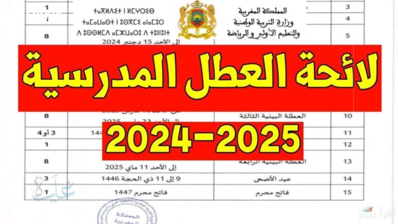اقترب موعد العطلة المدرسية 2025 في المغرب.. استعد للراحة والفرصة المثالية للاسترخاء