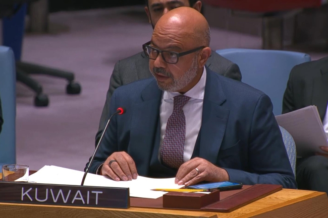 الكويت تعيد التأكيد على الموقف الخليجي الرافض لتصعيد عدوان الاحتلال على غزة أمام مجلس الأمن 2025