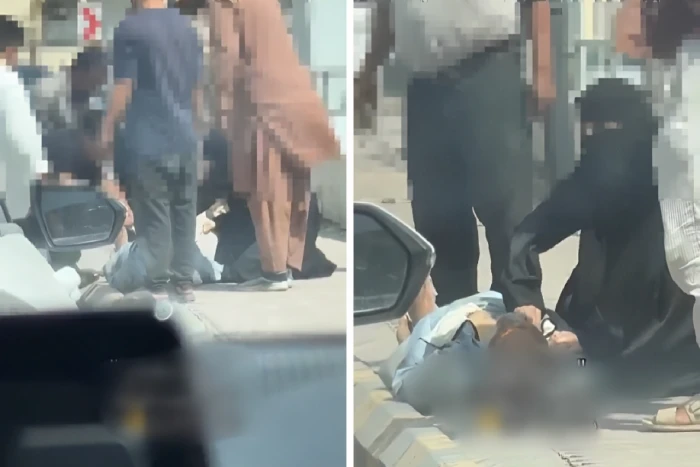 صحيفة المرصد.. شاهد كيف أنقذت ممرضة سعودية حياة مقيم بعد حادث سير على أحد أرصفة الرياض عام 2025