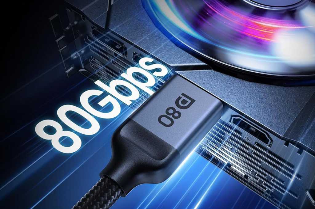 كابل Silkland 80GBPS DisplayPort 2.1.. أول DP80 معتمد من VESA يتوفر على أمازون في 2025