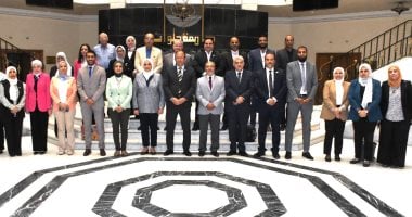 استقبال السفير هشام بدر المشرف على جائزة مصر للتميز الحكومي من قبل رئيس جامعة حلوان.. 2025