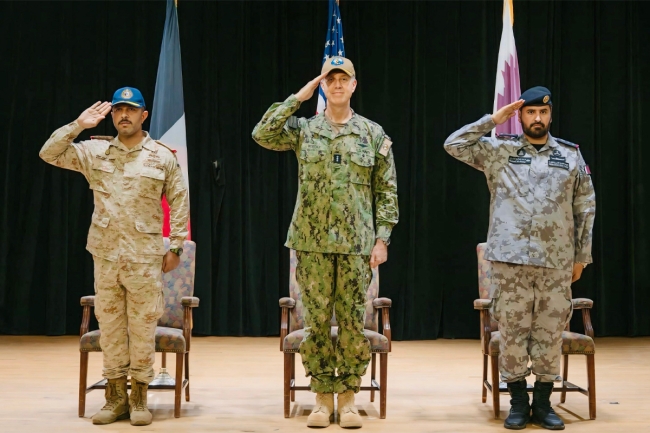 تسليم قيادة قوة الواجب المختلطة 152 من البحرية الكويتية للبحرية القطرية في عام 2025