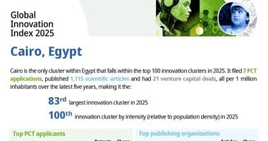 جامعة القاهرة تتصدر قائمة أفضل 100 جامعة عالمية في تجمعات العلوم والتكنولوجيا بمؤشر الابتكار 2025