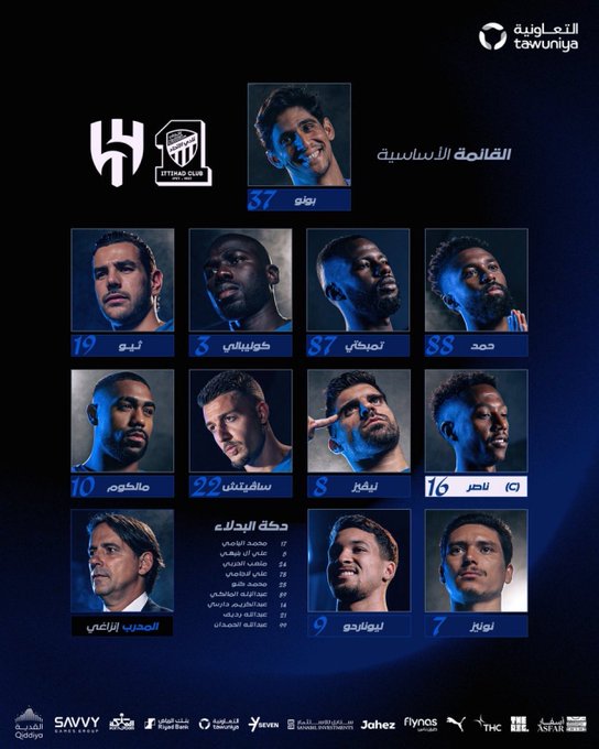 الرسمي.. تشكيل الهلال ضد الاتحاد اليوم والقنوات الناقلة ومعلق المباراة في دوري روشن السعودي للمحترفين Al-Hilal vs Al-Ittihad