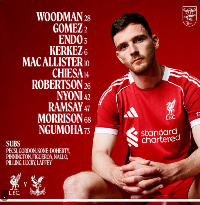 تردد القنوات الناقلة لمباراة ليفربول وكريستال بالاس اليوم