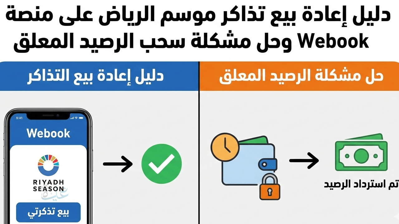 كيفية إعادة بيع تذاكر موسم الرياض 2025 عبر Webook: خطوات سهلة لاسترداد أموالك بسرعة وأمان مع سقف سعري عادل