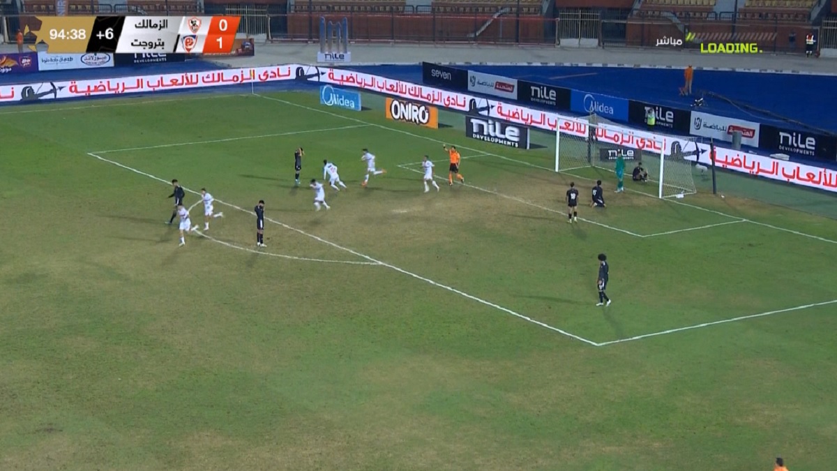 zamalek vs petrojet: مجريات مباراة الزمالك ضد بتروجيت الان في الدوري المصري 2026