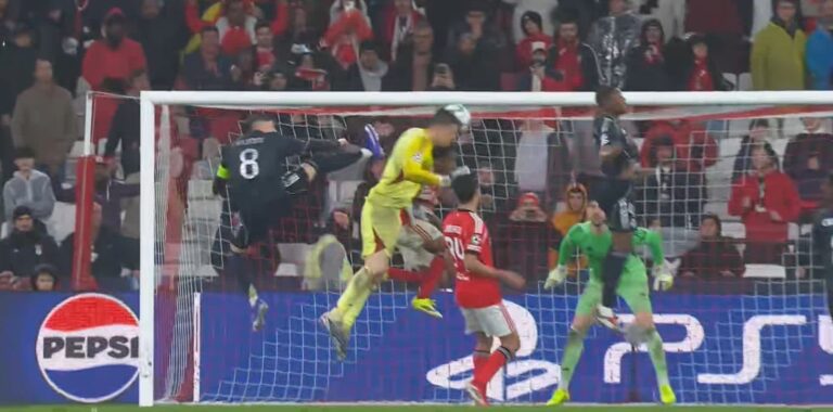 ملخص مباراة ريال مدريد وبنفيكا اليوم في دوري أبطال أوروبا بعد هدف حارس مرمي بنفيكا تروبين