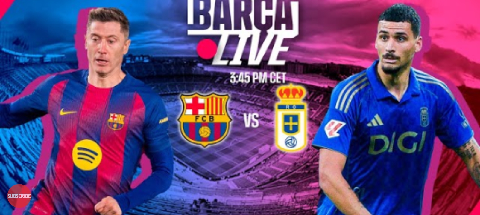 Barcelona and Real Oviedo