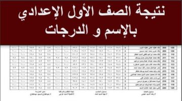 بالأسم + الدرجات.. رابط نتيجه الصف الاول الاعدادي 2026 متوفرة عبر eduserv.cairo.gov.eg