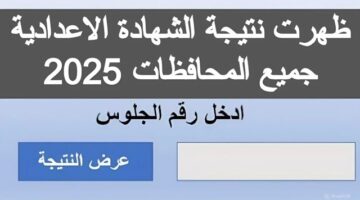 الان نتيجة الشهادة الإعدادية في 8 محافظات جديدة برقم الجلوس فقط.. منها بورسعيد