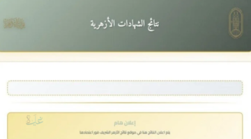 بوابة الأزهر.. نتيجة الشهادة الابتدائية والإعدادية الأزهرية 2026 برقم الجلوس وخطوات الاستعلام