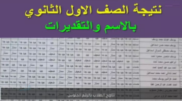 ظهرت حالاً .. نتيجة الصف الاول الثانوي 2026 بالاسم ورقم الجلوس