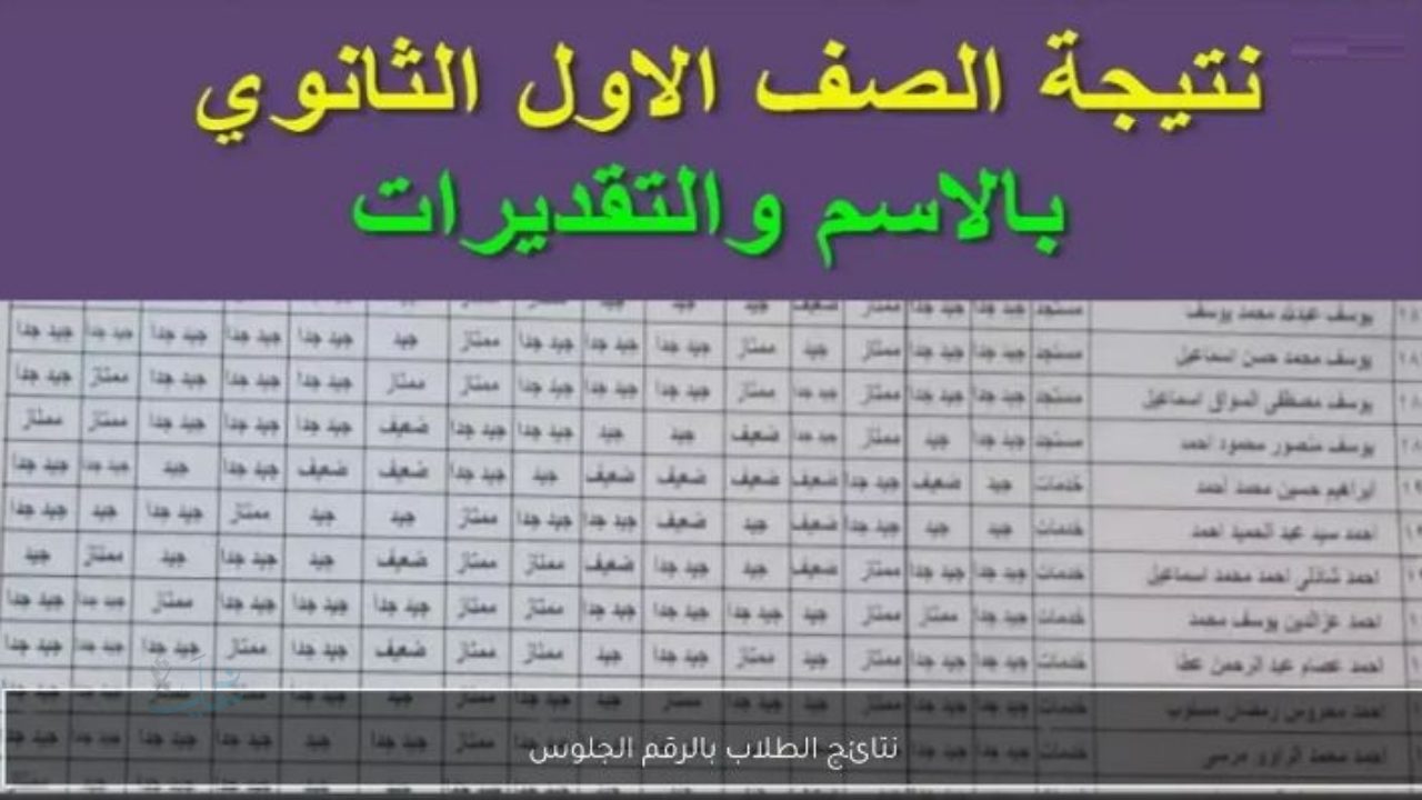 ظهرت حالاً .. نتيجة الصف الاول الثانوي 2026 بالاسم ورقم الجلوس