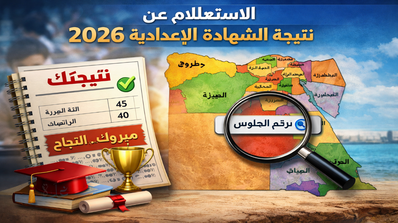 نتيجتك هنا .. نتيجة الشهادة الإعدادية 2026 برقم الجلوس في جميع المحافظات