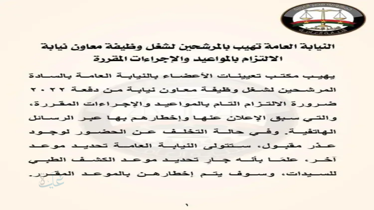 النيابة تحسمها.. لا تجميد لتعيين دفعة 2022 واستكمال الإجراءات