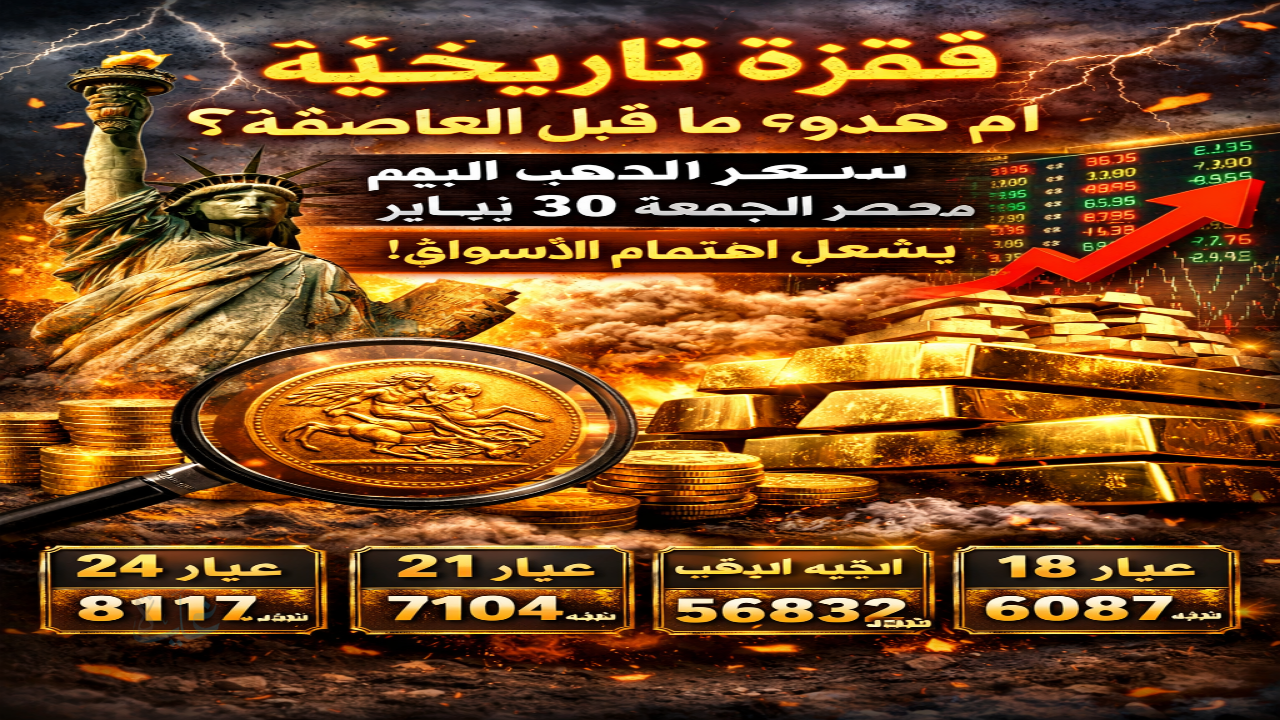 قفزة أم انهيار .. مفاجأة سعر الذهب اليوم في مصر الجمعة 30 يناير يشعل اهتمام الأسواق
