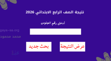 "أستعلم الآن" نتيجة الصف الرابع الابتدائي 2026 الترم الاول القاهرة والجيزة وجميع المحافظات