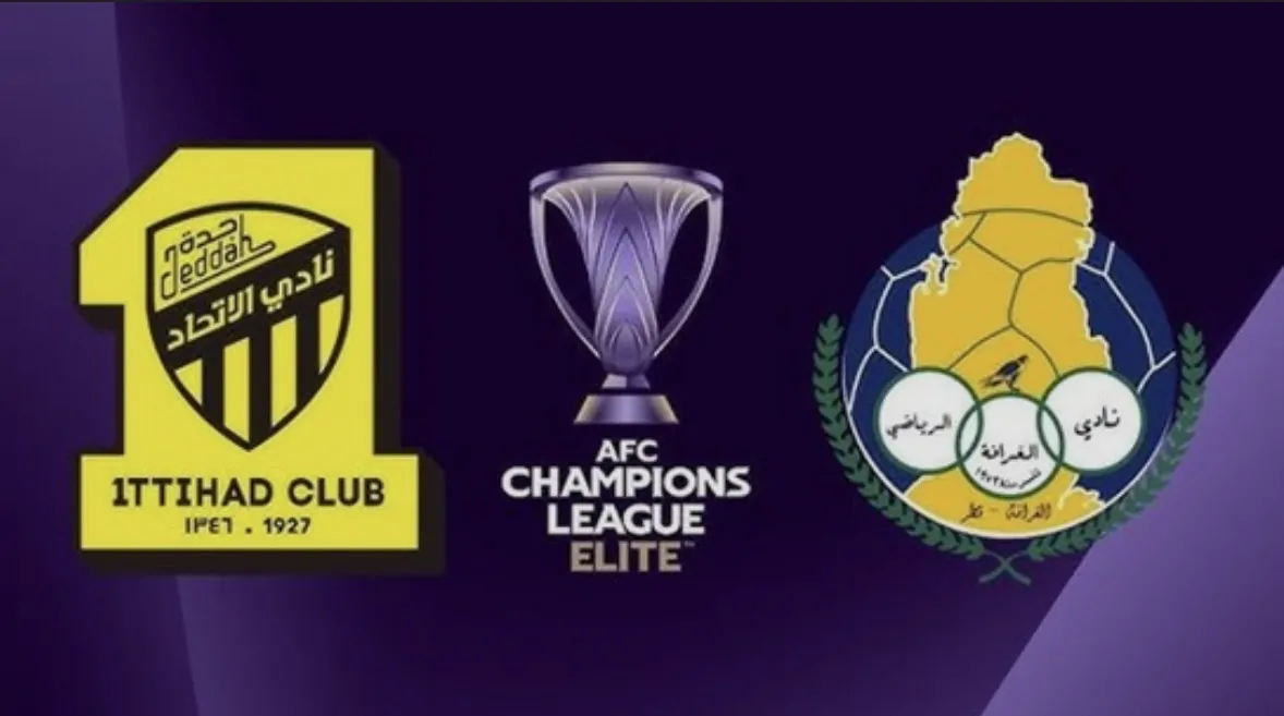 هنا القنوات الناقلة لمباراة الاتحاد ضد الغرافة اليوم ومعلق المباراة في الجولة السابعة من دوري أبطال آسيا للنخبة