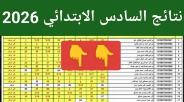  أحصل عليها: نتائج السادس ابتدائي التمهيدي 2026 صلاح الدين 