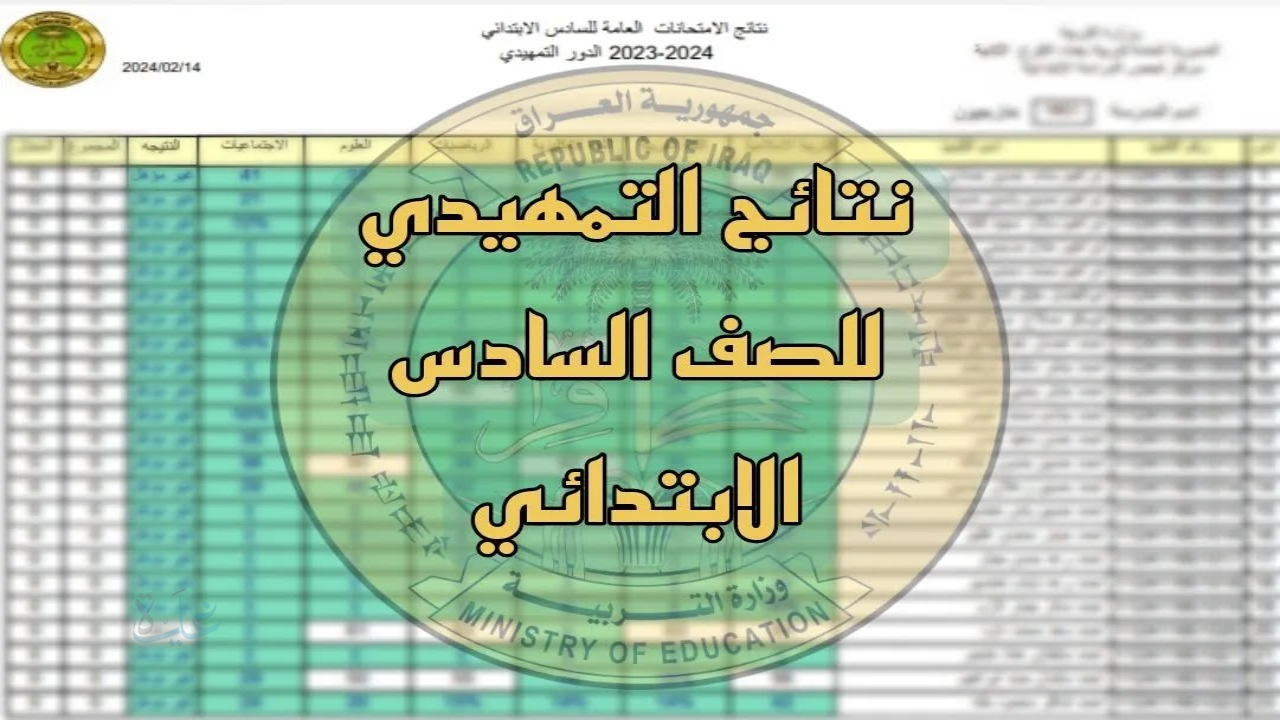 استعلم هسه قبل الضغط.. نتائج التمهيدي الصف السادس الابتدائي 2026 تربية البصرة رابط مباشر شغال
