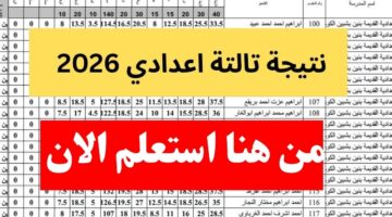 نتيجه الشهاده الاعداديه محافظه البحر الاحمر 2026 بالاسم ورقم الجلوس