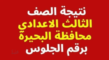 رابط سريع وشغال.. نتيجة الشهادة الاعدادية محافظة البحيرة الترم الأول 2026