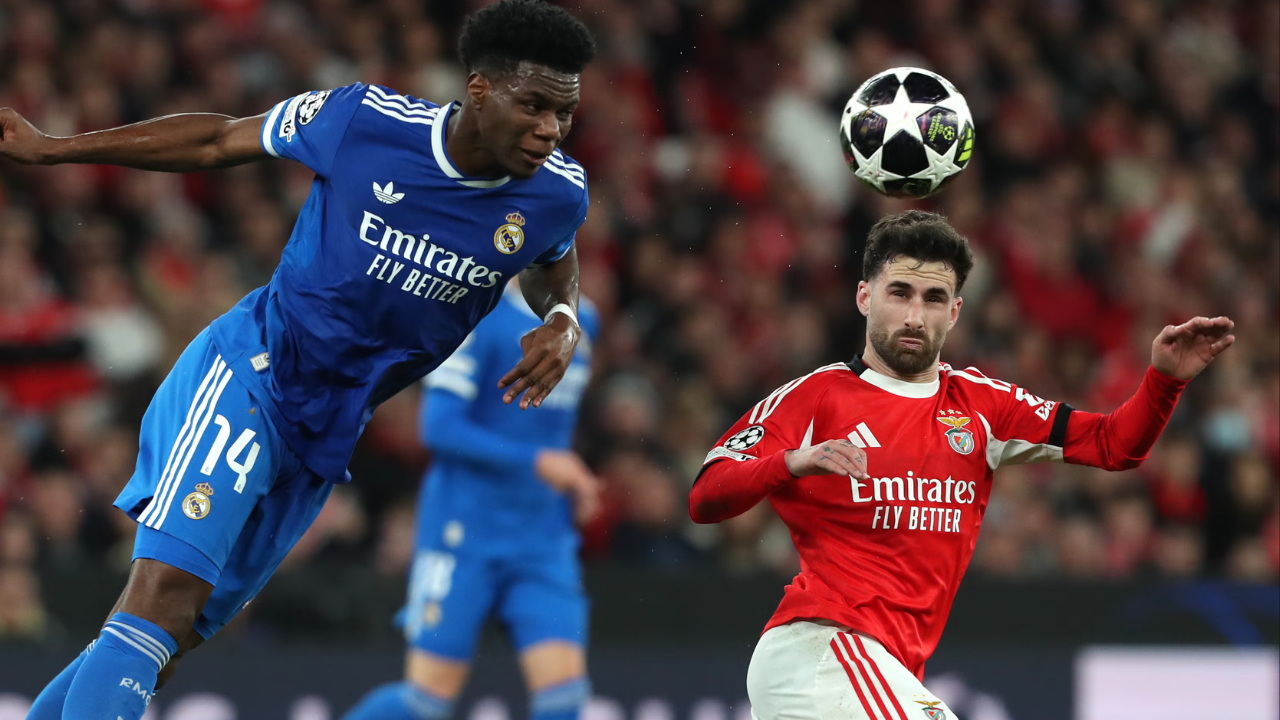 real madrid vs benfica مباراة ريال مدريد ضد بنفيكا الملحق الاوروبي التشكيلة الرسمي والقناة الناقلة hd
