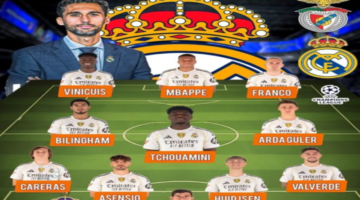 Real Madrid vs Benfica.. تشكيل ريال مدريد ضد بنفيكا اليوم في دوري أبطال أوروبا مع القنوات الناقلة للمباراة