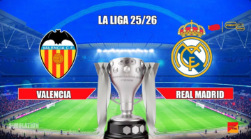valencia vs real madrid: معلق مباراة فالنسيا ضد الريال الان في الدوري الإسباني 2026