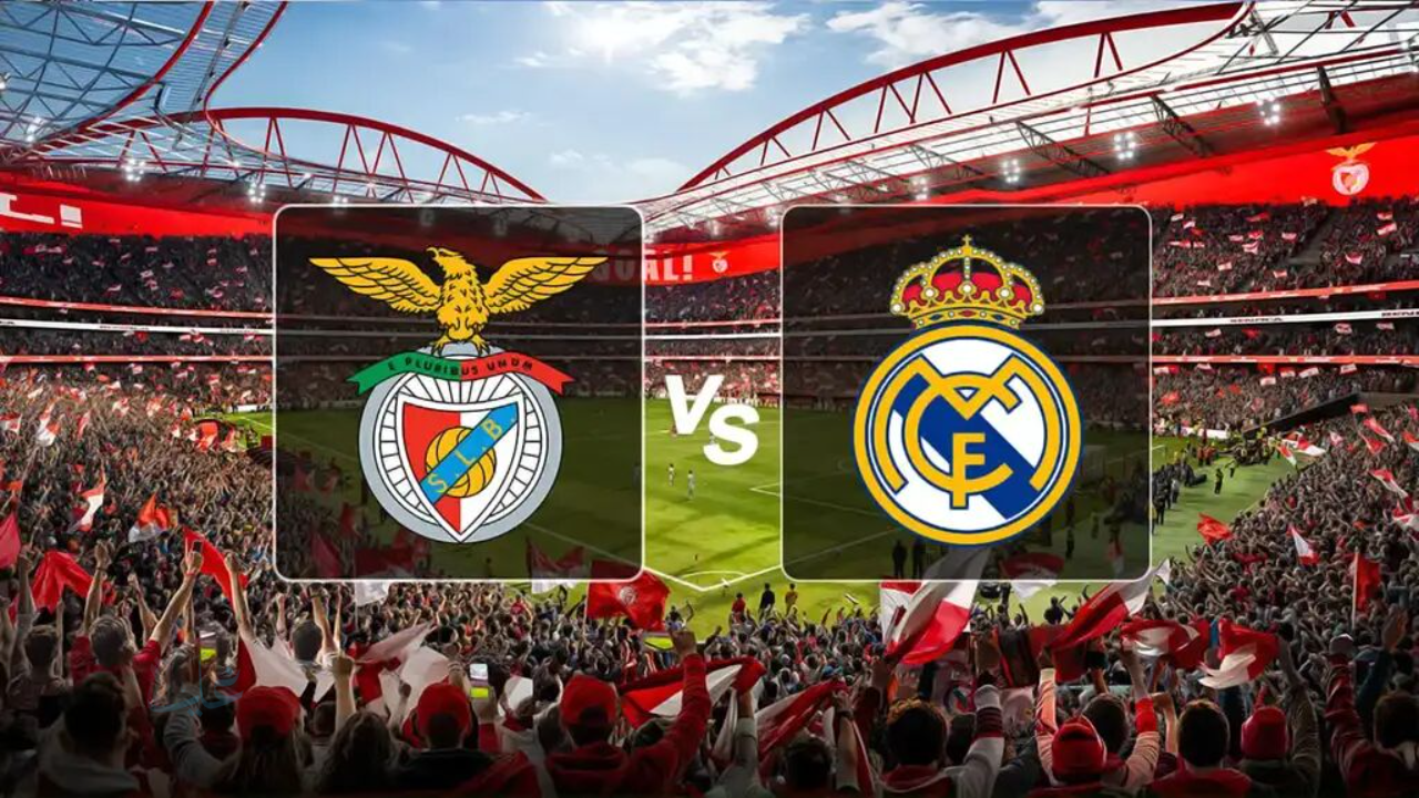 benfica vs real madrid.. موعد مباراة ريال مدريد ضد بنفيكا والقنوات الناقلة والمعلق في دوري أبطال أوروبا 2026
