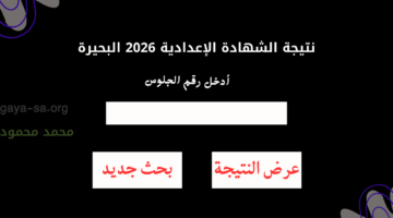 "ثالثة إعدادي" نتيجة الشهادة الإعدادية محافظة البحيرة الترم الأول برقم الجلوس مديرية التربية 206