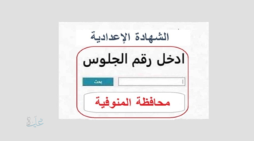 مبروك نتيجتك هنا.. رابط نتيجة الشهادة الإعدادية محافظة المنوفية بالاسم ورقم الجلوس الترم الأول 2025/2026