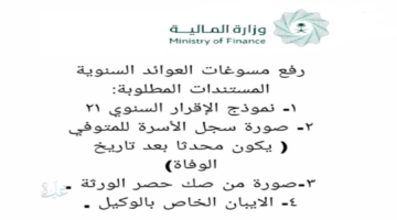 طريقة معرفة العوائد السنوية للمتوفى عبر وزارة المالية السعودية