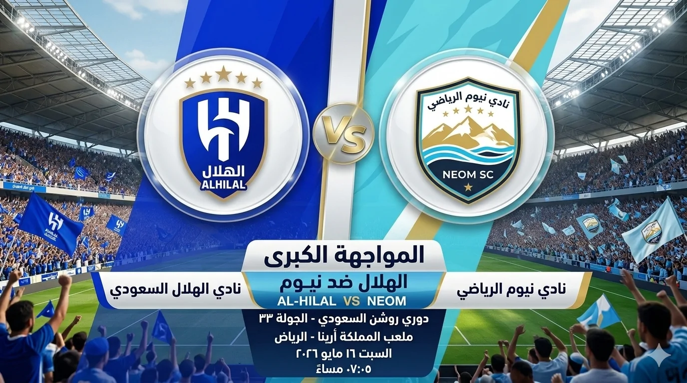 موعد مباراة الهلال ونيوم والقنوات الناقلة في ليلة حسم دوري روشن 2026